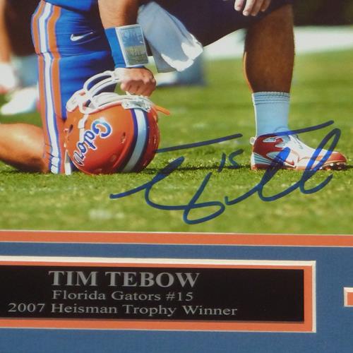 Tim Tebow Autographed and Framed Florida Gators Jersey