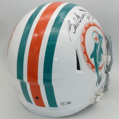 Bob Griese Autographed Miami Dolphins (Throwback) Deluxe Full-Size Replica Helmet w/ HOF 80 - JSA