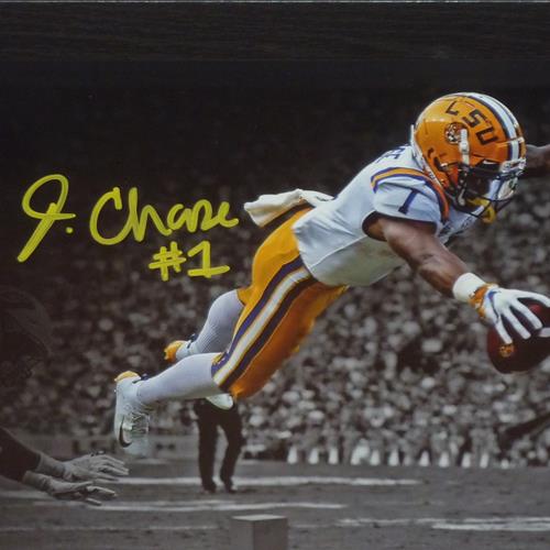 LSU Ja'Marr Chase Authentic Signed White Pro Style Jersey BAS Witnessed