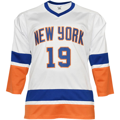 Bryan Trottier Autographed New York (White #19) Custom Hockey