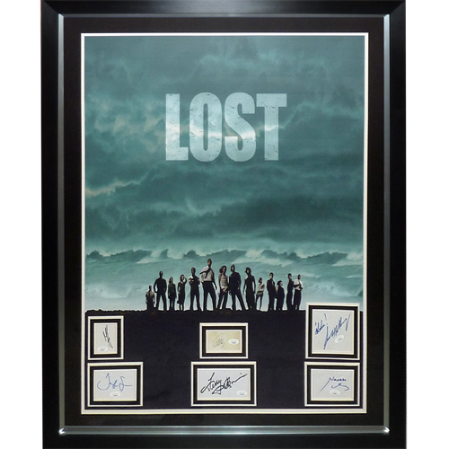 Lost Full-Size Movie Poster Deluxe Framed with 6 Cast Autographs - JSA