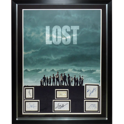 Lost Full-Size Movie Poster Deluxe Framed with 6 Cast Autographs - JSA