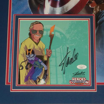 Stan Lee Autograph Deluxe Framed with MARVEL Full-Size Poster - JSA