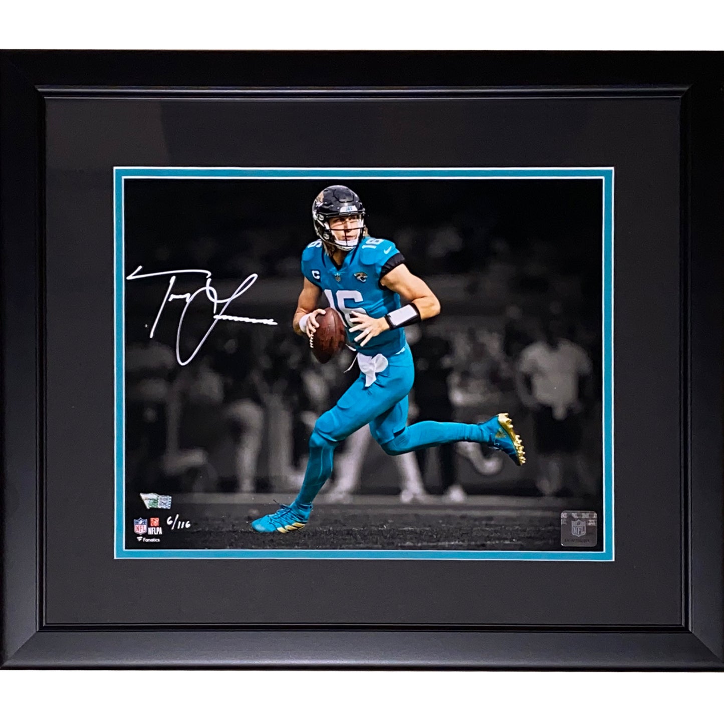 Trevor Lawrence Signed Jaguars 35x42 Custom Framed LED-Backlit Jersey  Display (Fanatics)