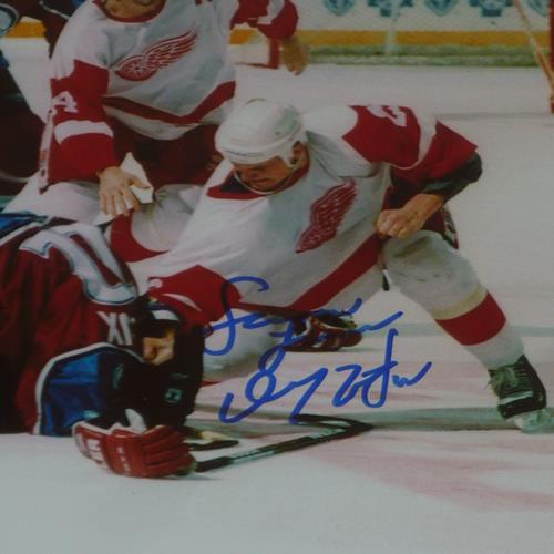 Darren McCarty Signed Red Wings 11x14 Photo Inscribed Sweet Revenge &  3/26/97 (Beckett COA)