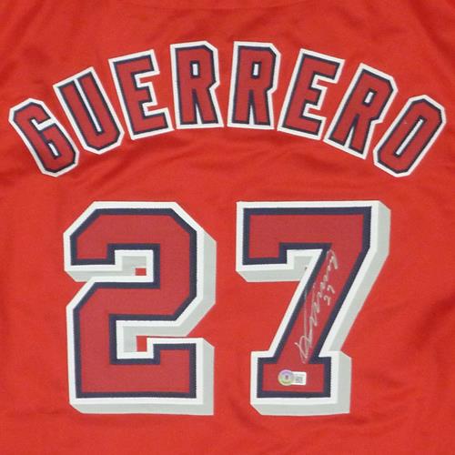 Vladimir Guerrero Sr. Autographed Los Angeles (Red #27) Custom Jersey -  Beckett