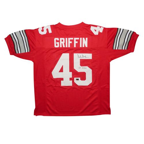 Archie Griffin Autographed Ohio State Buckeyes (Scarlet #45) Custom Jersey w/ 