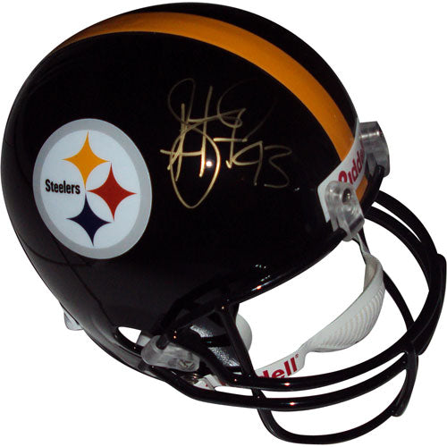 Troy Polamalu Autographed Pittsburgh Steelers Deluxe Replica Helmet - Polamalu Holo