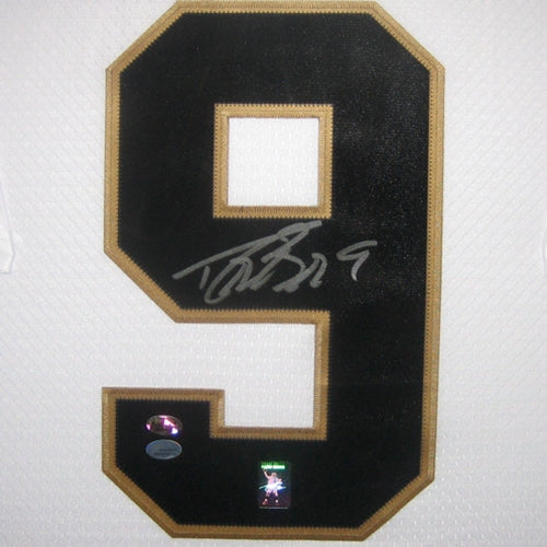 Drew Brees Autographed New Orleans Saints (White #9) Deluxe Framed Jersey - Brees Holo