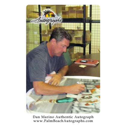 Dan Marino Autographed Miami Dolphins (Spotlight) 24x30 Stretched Giclee Canvas - Marino Holo